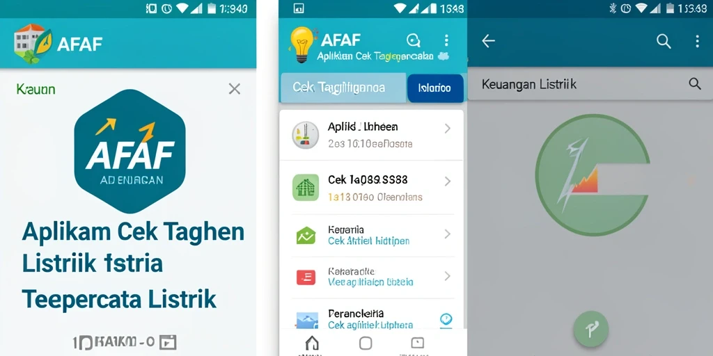 Tampilan antarmuka AFAF yang sederhana dan fungsional untuk cek tagihan listrik.