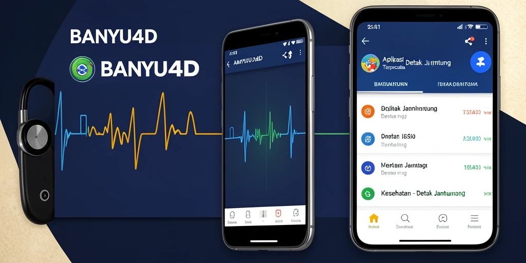 Tampilan antarmuka aplikasi BANYU4D untuk pemantauan detak jantung.
