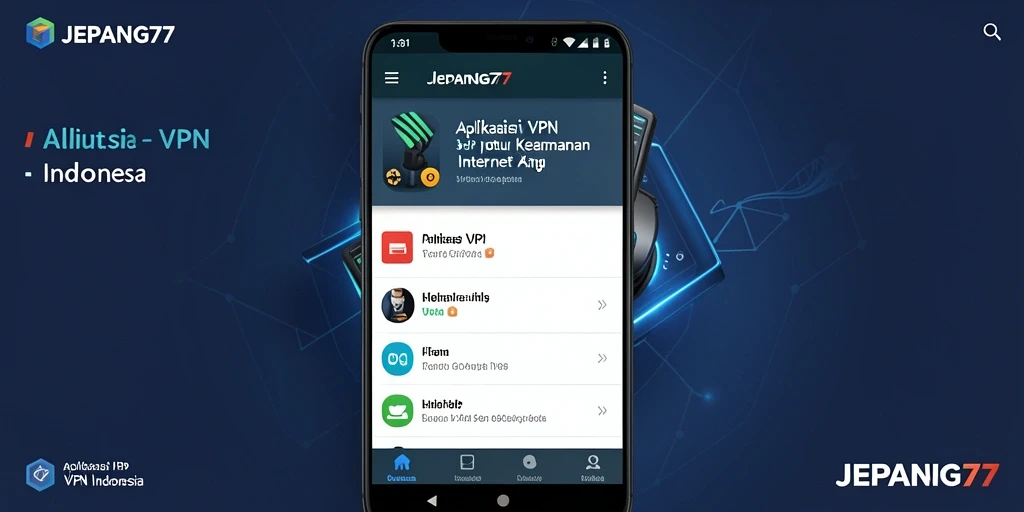 Antarmuka JEPANG77 yang sederhana dan intuitif untuk pengguna VPN Indonesia.