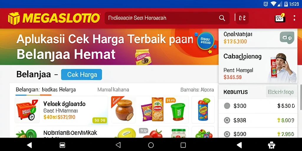 Tampilan antarmuka MEGASLOTO untuk fungsi Cek Harga yang praktis.
