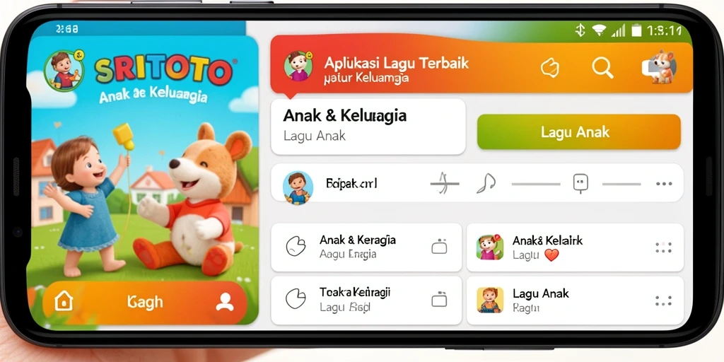 Tampilan antarmuka aplikasi SRITOTO yang ramah anak dan menarik.