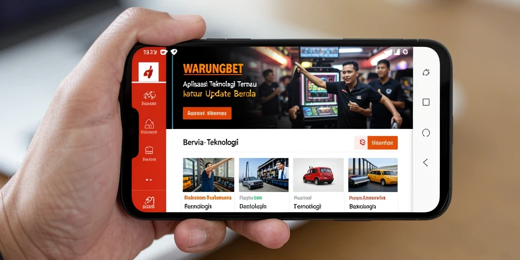 Antarmuka menarik dan fungsional dari aplikasi WARUNGBET.