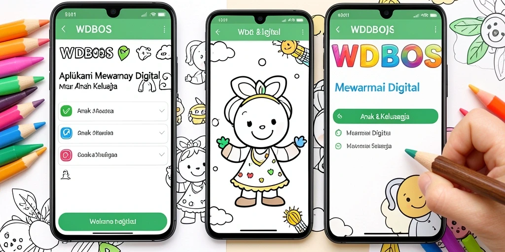 Tampilan antarmuka WDBOS yang ramah anak dan penuh warna.
