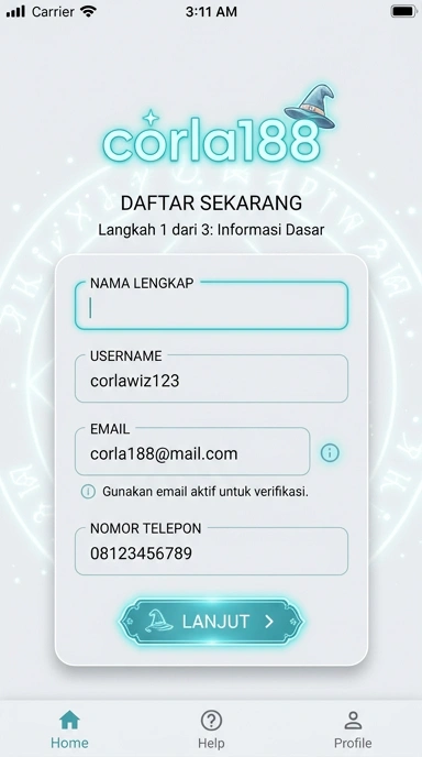Cara Daftar Akun Baru corla188 dengan Mudah